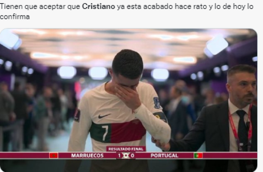 No perdonan: Burlas a CR7 y Portugal tras eliminación del Mundial