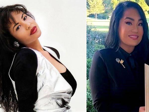 Suzette Quintanilla, hermana de Selena, con la Medalla Nacional a las Artes que le otorgó el presidente Joe Biden a la fallecida Reina de la Música Tejana.