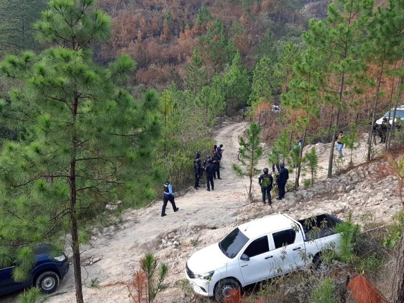 La Policía realizó un enorme despliegue policial en la zona de Ciudad España, entre Amarateca y Támara.