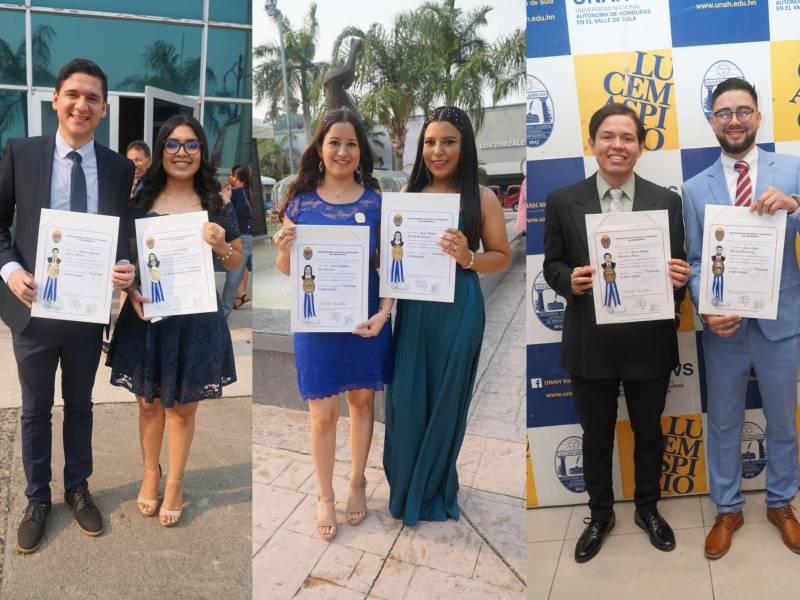 Los egresados de la máxima casa de estudios posaron muy contentos con sus títulos para las cámaras de LA PRENSA.