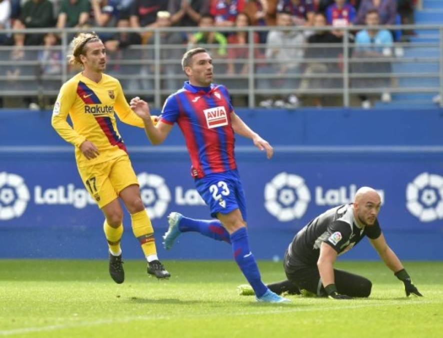 El delantero francés Antoine Griezmann se encargó de abrir el marcador ante Eibar. La anotación del delantero galo llegó al minuto 13 de la primera parte.