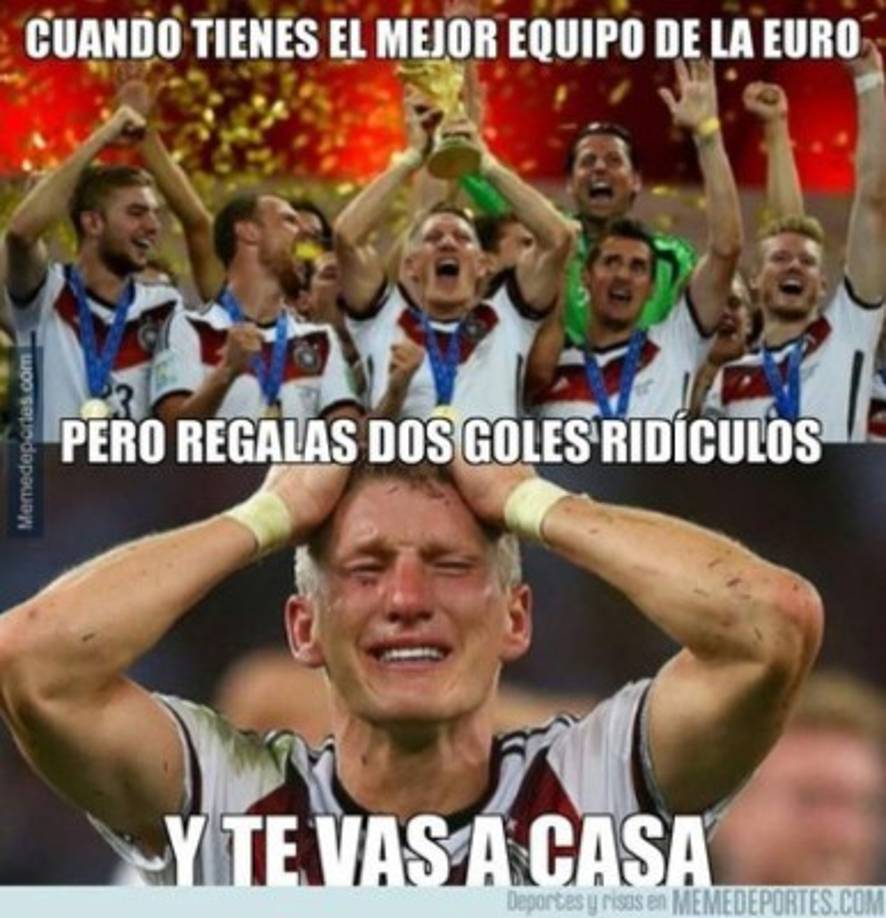 El volante Bastian fue el que regaló el primer gol de Francia al conceder un penal.