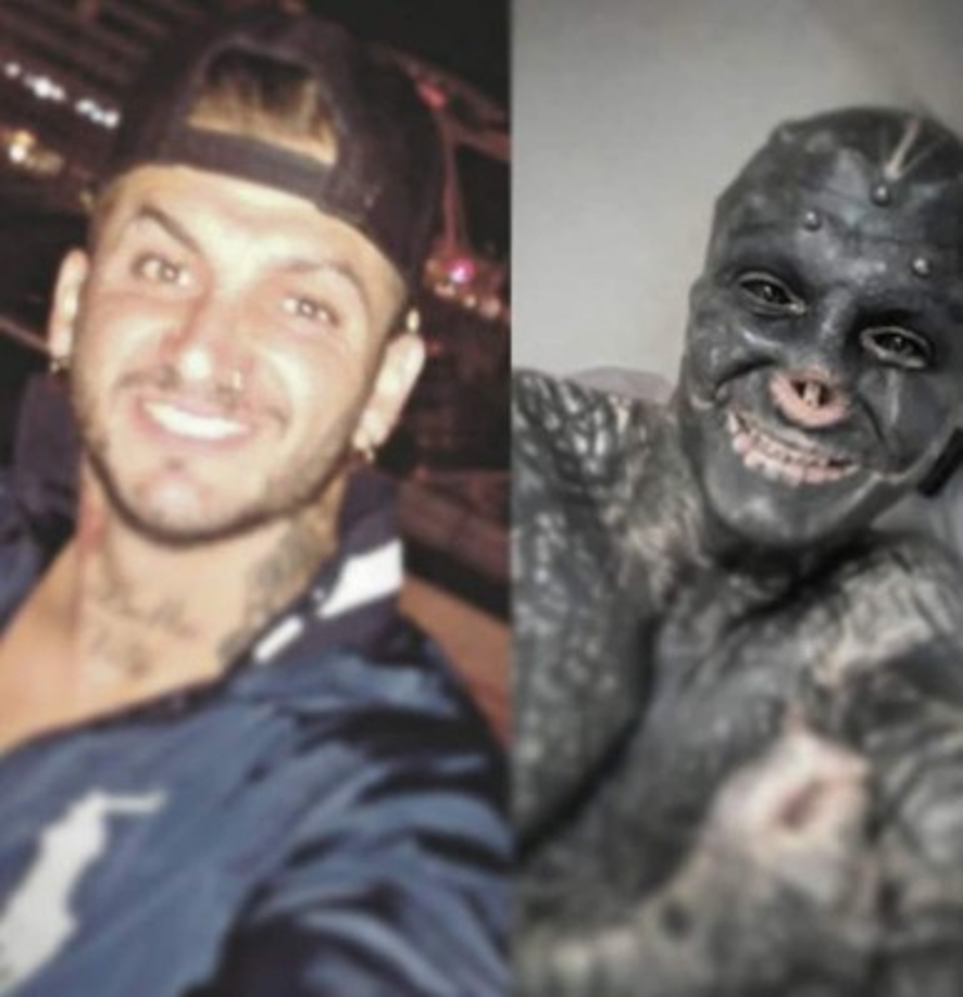 Las primeras modificaciones que hizo Anthony Loffredo en su cuerpo fueron cortar su lengua a la mitad y tatuar sus ojos de negro para tener una mirada más intimidante.<br/><br/>