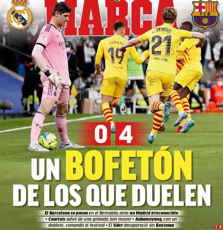 Diario Marca: “Un bofetón de los que duelen.”
