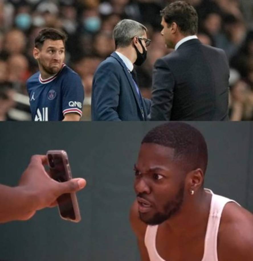Mauricio Pochettino, DT del PSG, decidió sacar a Messi faltando quince minutos y los memes no podían faltar.