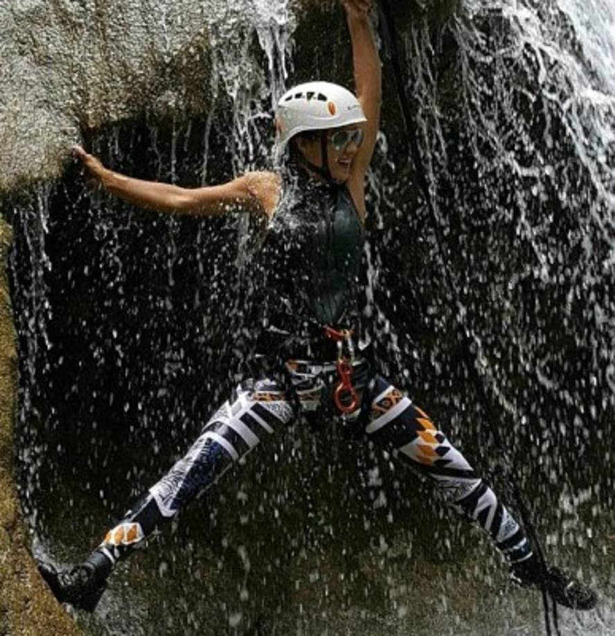 La modelo también es aficionada a los deportes extremos.