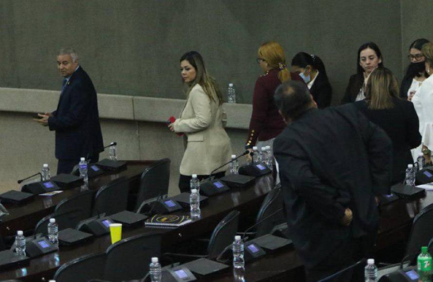 Diputados del PSH y Nacional amenazaron con retirarse de la sesión alegando impuntualidad.