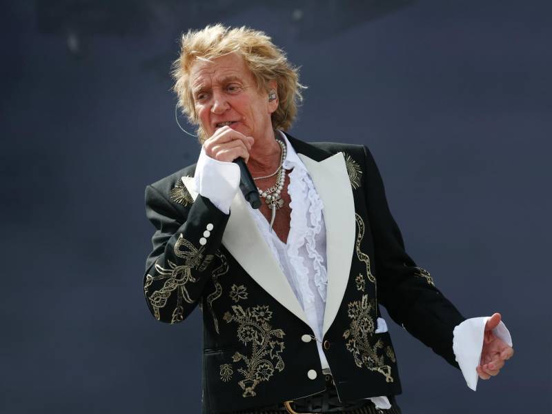 Imagen de archivo del cantante Rod Stewart.