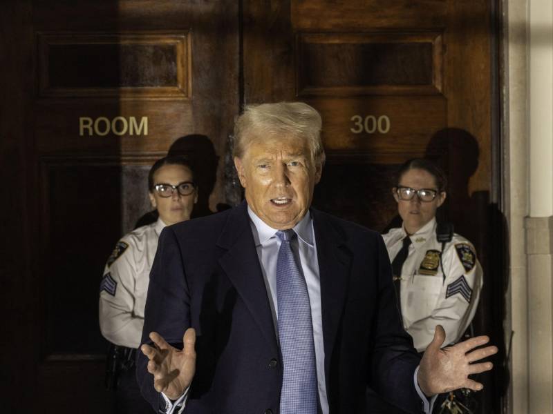 Expresidente Donald Trump en su tercer juicio en Nueva York.