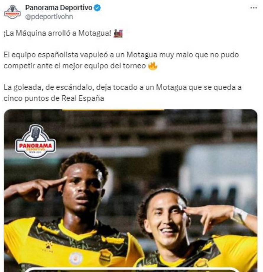 “Humillados”: Prensa se rinde ante Real España tras goleada y esto dicen de Motagua