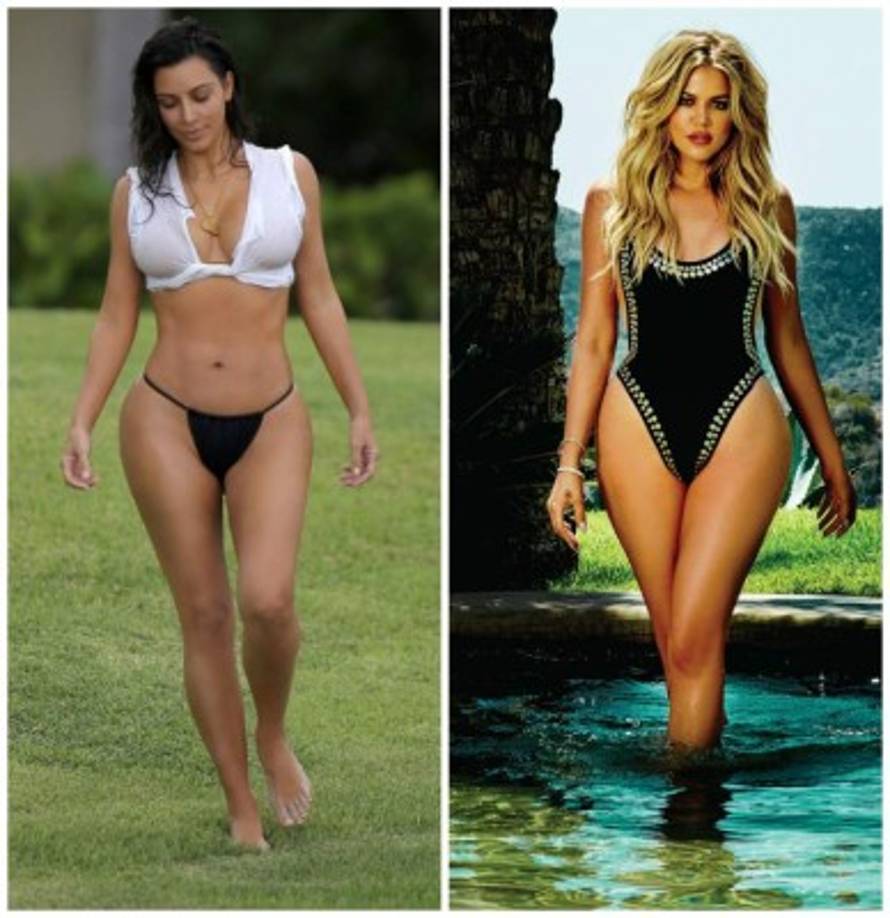 Kim y Khloé pasean sus gigantescos encanto.
