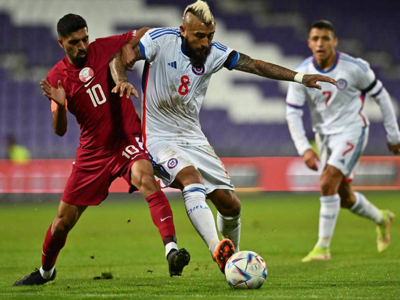La selección de Chile en el partido amistoso contra Qatar el pasado martes en donde empataron 2-2.