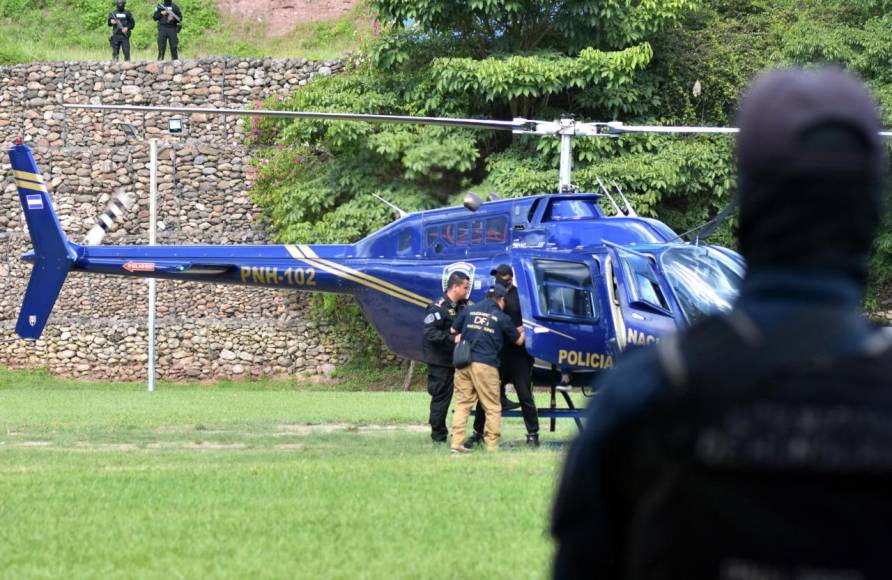 Juan Ramón Matta fue trasladado en helicóptero al batallón de Fuerzas Especiales en Tegucigalpa. 