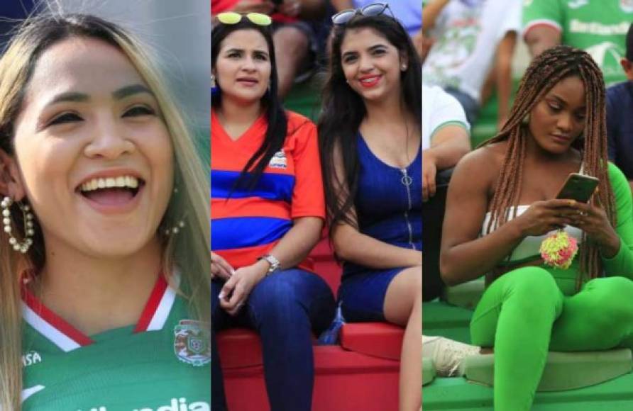 Marathón y UPN protagonizaron un partidazo al empatar 4-4 en duelo de la jornada 13 de la Liga Nacional. Pese a que estamos en feriado, la afición verdolaga llegó al estadio Yankel Rosenthal y se vio adornada por bellas mujeres. Fotos Moisés Valenzuela.