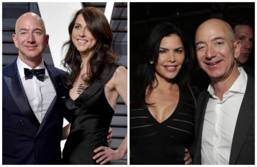 Jeff Bezos y MacKenzie <br/><br/>A inicios del 2019 el millonario CEO y dueño de Amazon pidió el divorció a quien fue su esposa por 25 años, sin embargo, el escándalo se añadió poco después cuando unas conversaciones íntimas con su presunta amante fueran publicadas. La mexicana Lauren Sánchez se ganó el desprecio del público cuando su nombre salió a luz.<br/>La mujer de origen latino se había divorciado a finales de 2018 de Patrick Whitesell, un reconocido productor de artistas de Hollywood.Gracias a las infidelidad de Jeff, MacKenzie recibió 36.000 millones de dólares como parte de su divorcio, y se convirtió la tercera mujer más rica del mundo. ADEMÁS: <a href='https://www.laprensa.hn/fotogalerias/farandula/1343879-411/muertes-de-famosos-que-impactaron-en-2019' style='color:red;text-decoration:underline' target='_blank'>Las muertes de famosos que impactaron en 2019</a> <br/>