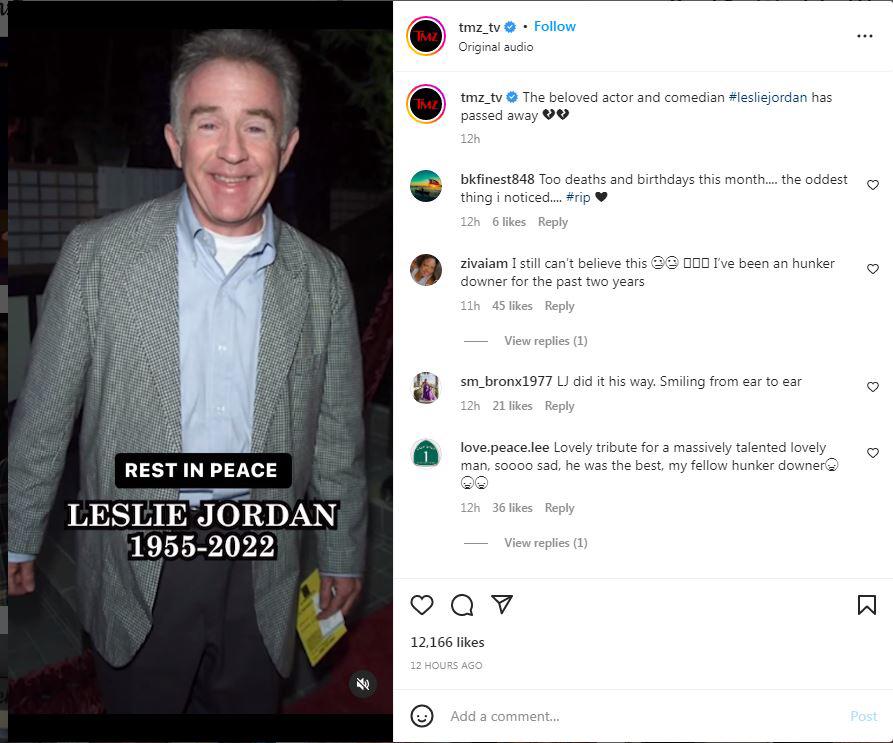 Medios como TMZ informaron sobre el inesperado fallecimiento del actor.