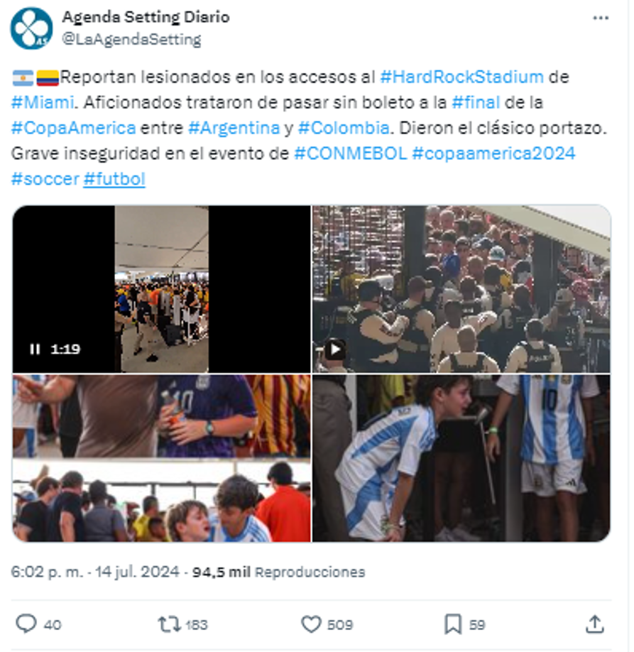 “Grave inseguridad en el evento de Conmebol”