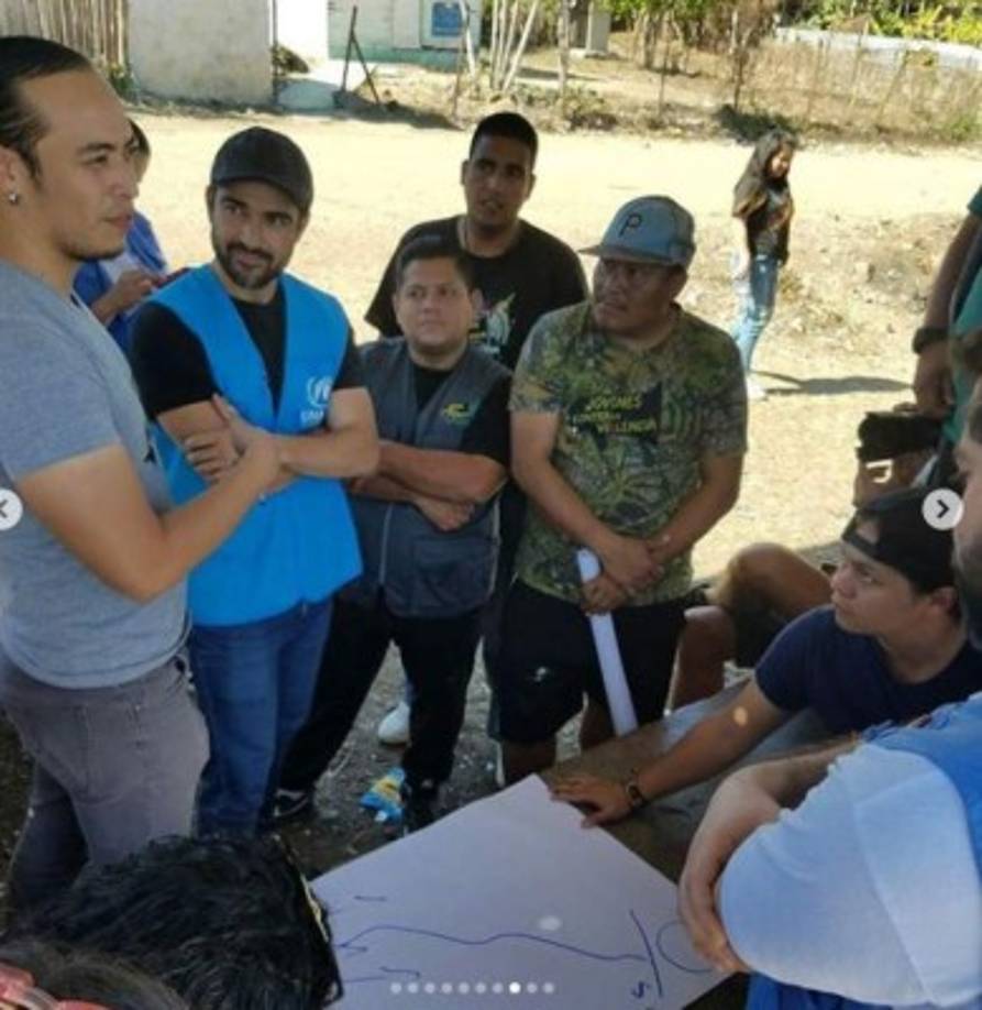 El actor, quien es conocido también por sus causas sociales, estuvo en la colonia 'Nueva Capital' de Tegucigalpa.