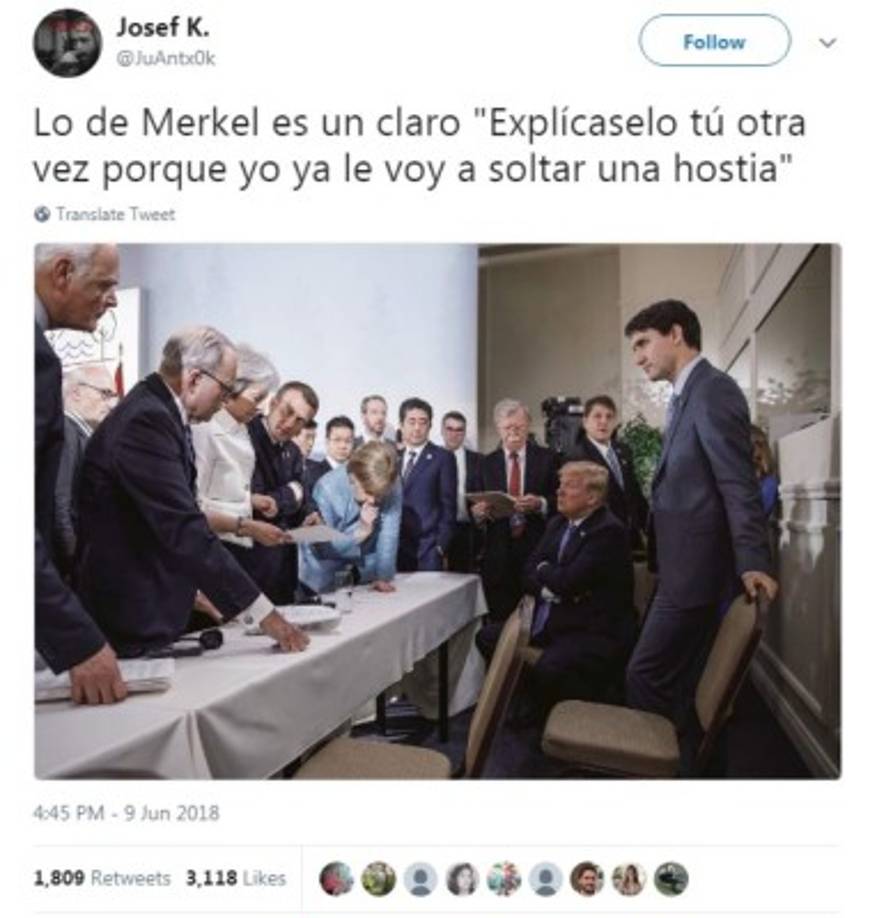 Trump lanzó una andanada de tuits contra Trudeau calificándolo de 'débil y traidor'.