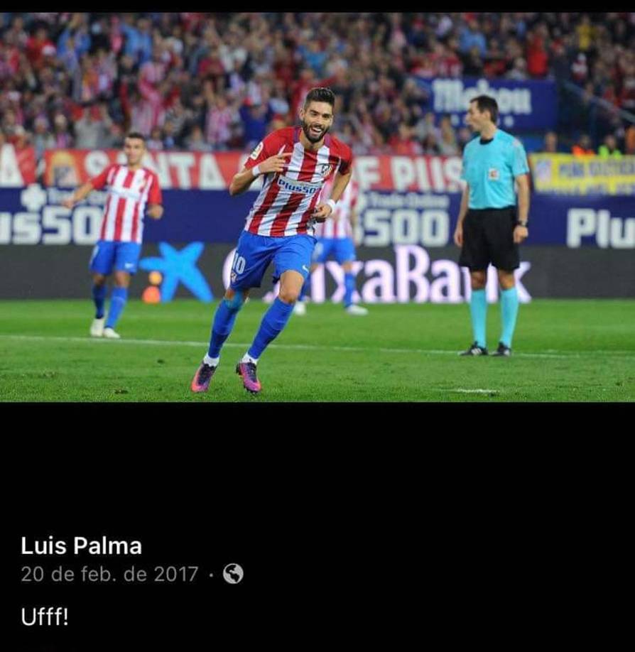 En febrero de 2017 publicó esta fotografía de un partido del Atlético de Madrid y seis años después los enfrentó en la Champions League.