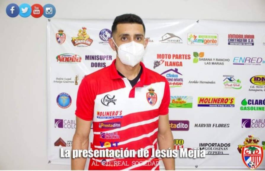 Jesús Munguía: El volante de contención fue presentado como nuevo jugador de la Real Sociedad de Tocoa.