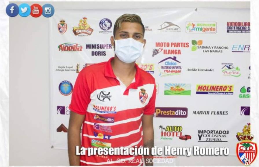 Henry Romero: El delantero hondureño fue anunciado como nuevo refuerzo de la Real Sociedad de Tocoa, llega procedente del Marathón