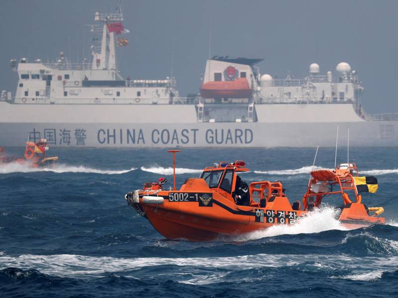 Fotografía muestra a un buque guardacosta del Ejército de China.