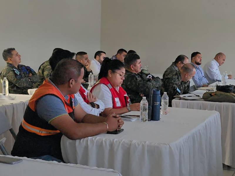 Representantes de varias instituciones reunidos hoy en el marco de la integración de la Mesa Interinstitucional de Asistencia.