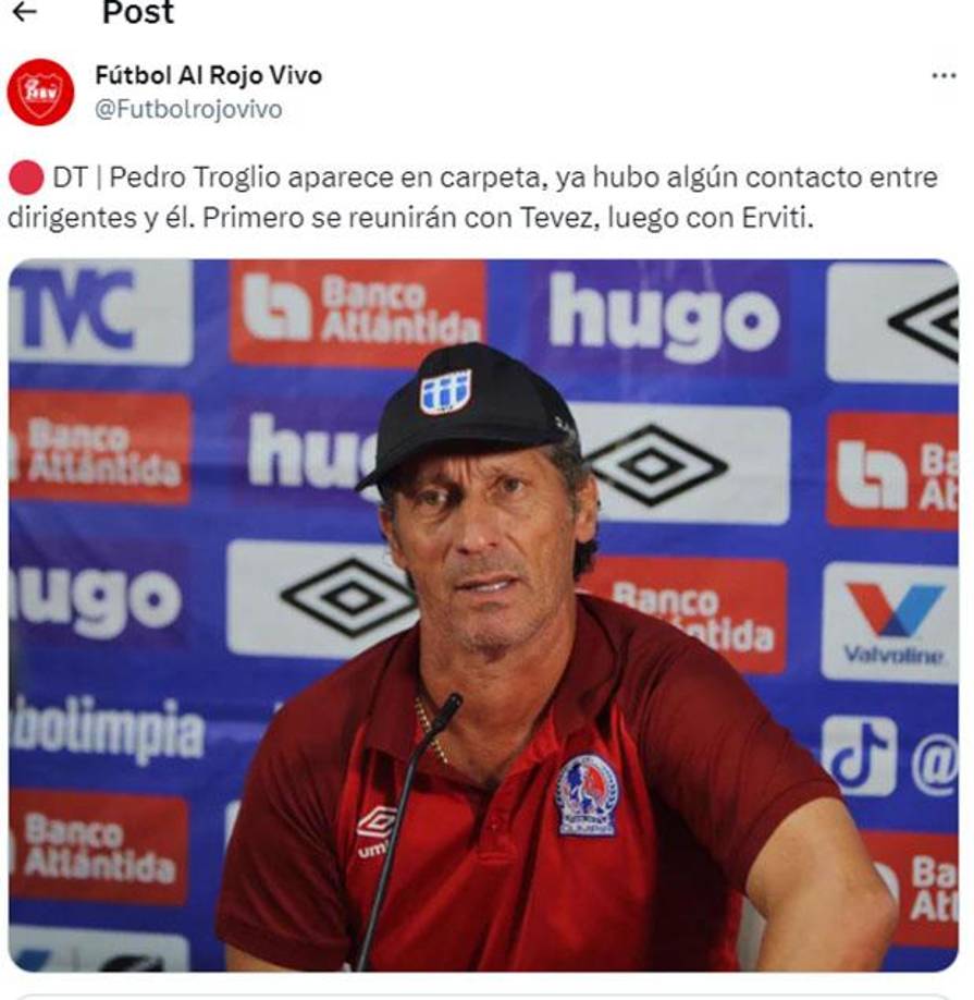 Portales alusivos al Independiente han informado sobre el interés de Independiente por Pedro Troglio.