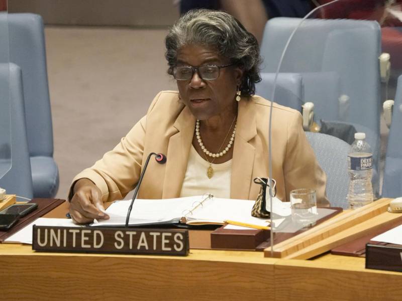 <b>La embajadora estadounidense ante la ONU, Linda Thomas-Greenfield.</b>