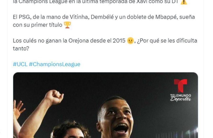 Telemundo: “Fracasa Barcelona y el PSG avanza a semifinales”.