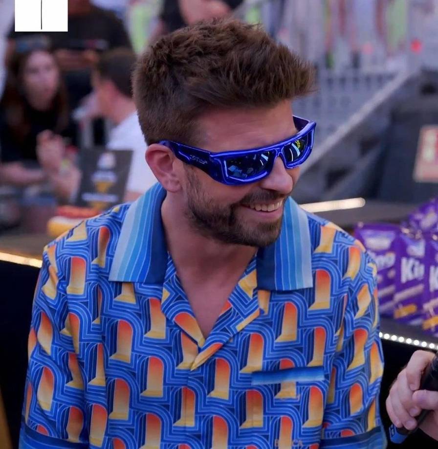 El exfutbolista catalán lució unas gafas eye-oo, modelo Volcanite Blue, valoradas en 390 euros.