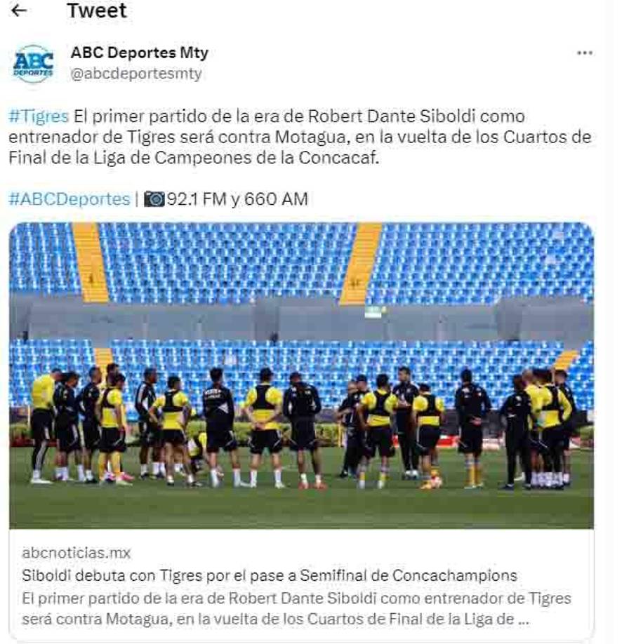 En el banquillo de los Tigres estará debutando hoy el uruguayo Robert Siboldi como su nuevo técnico. El estratega llega en reemplazo del Chima Ruiz, quien fue despedido el pasado lunes.