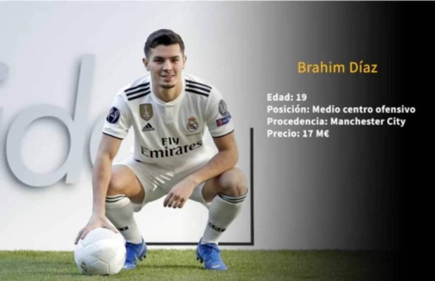 11 - El español Brahim Díaz, del Manchester City al Real Madrid por 17 millones de euros.
