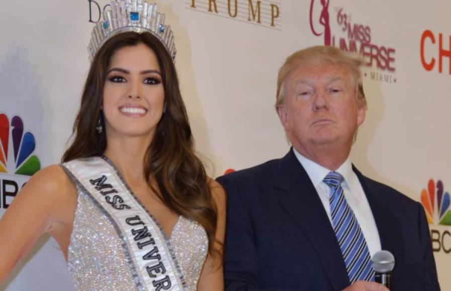 Paulina Vega criticó a Donal Trump, pero este la llamó 'hipócrita' por no renunciar a su corona.