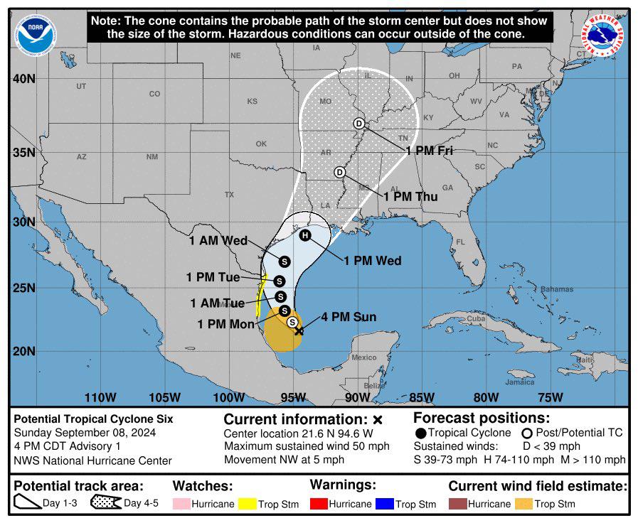 Se forma la tormenta tropical Francine, que podría alcanzar la costa de EEUU como huracán