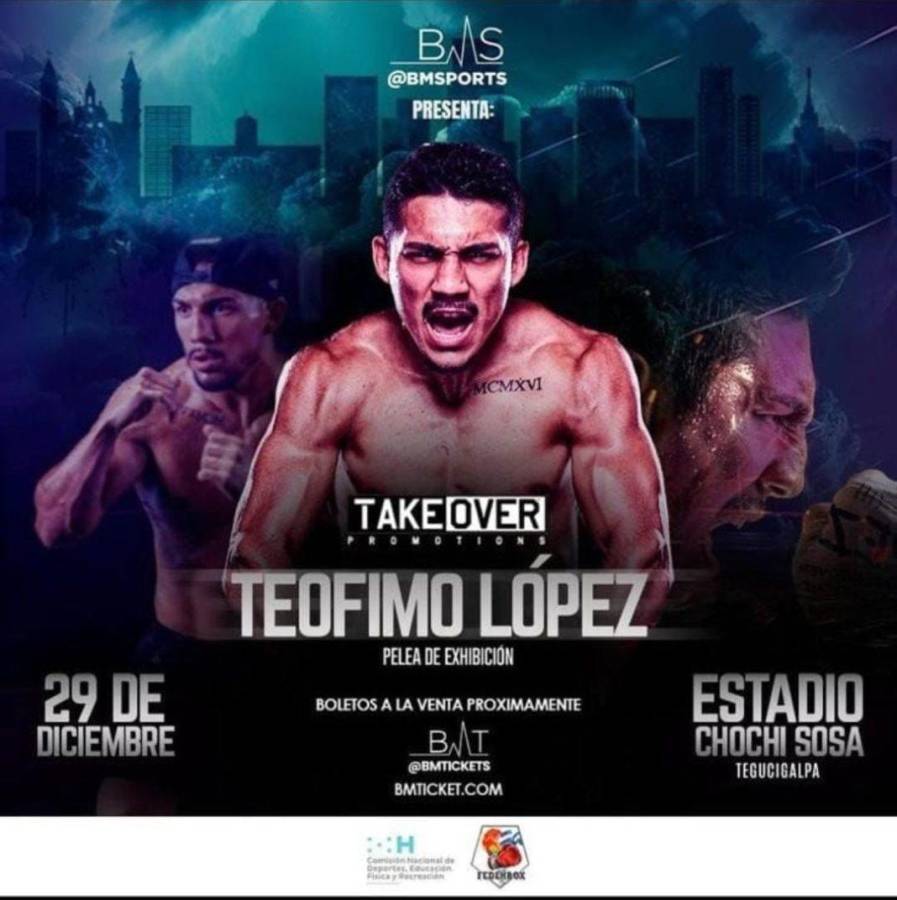 El boxeador catracho-estadounidense dará una exhibición en territorio hondureño.