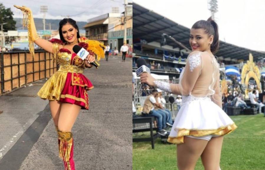 Las hermosas presentadoras de televisión hondureña se lucieron este 15 de septiembre al vestirse con tradiciones vestidos de palillonas y desfilar por las calles mientras reportan las fiestas patrias.