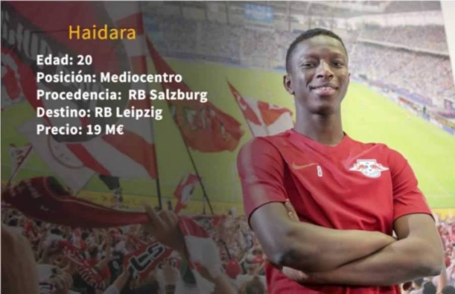 10 - El maliense Amadou Haidara, del Red Bull Salzburg al Red Bull Leipzig por 19 millones de euros.