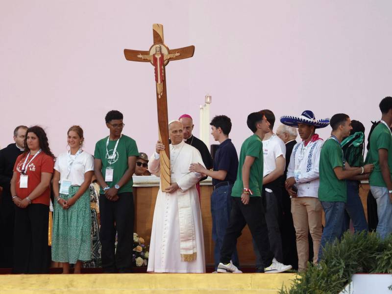 El papa en el acto central del Jubileo de la Juventud, en Roma.