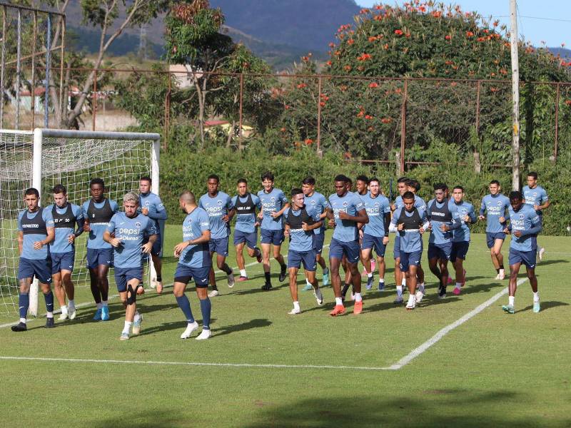 Entrenamiento de Motagua a unos días de la gran final del torneo Apertura 2023 de la Liga Nacional ante Honduras.