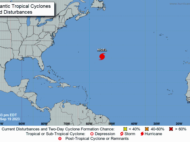 ¿Cuál es su trayectoria? Nigel se transforma en huracán categoría 1 en el Atlántico
