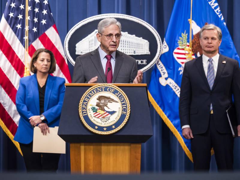 El fiscal general de Estados Unidos, General Merrick Garland,anunció el golpe a una gran red de ransomware en la internet oscura.