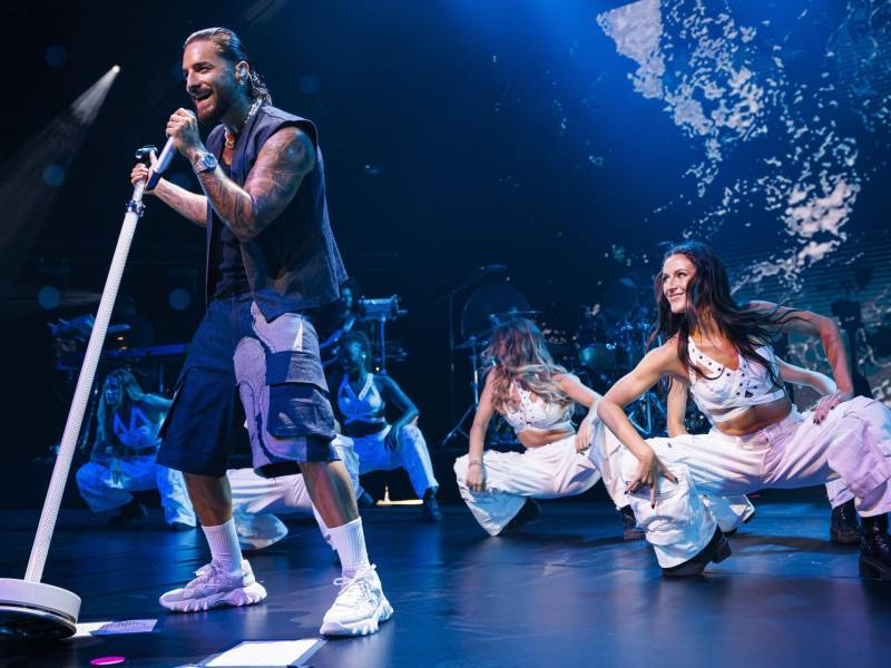 Maluma durante su presentación