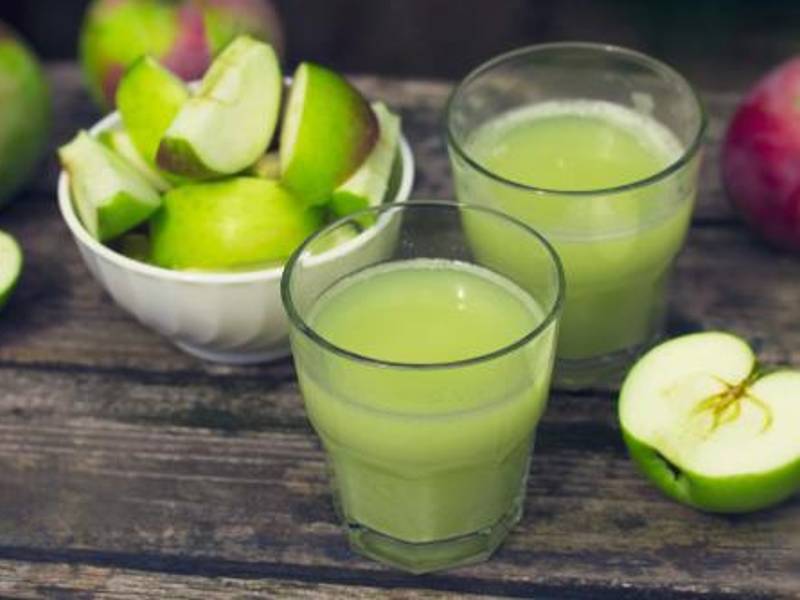Jugo de manzana verde