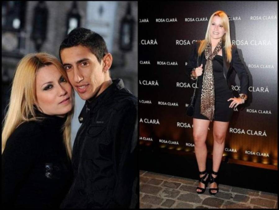 El argentino Ángel Di María y su esposa Jorgelina Cardoso.