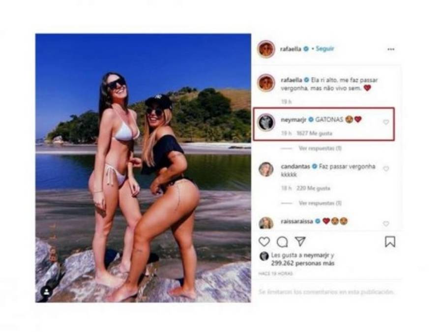 Esta es la imagen de Rafaella que su hermano Neymar comentó y el mensaje se ha hecho viral.