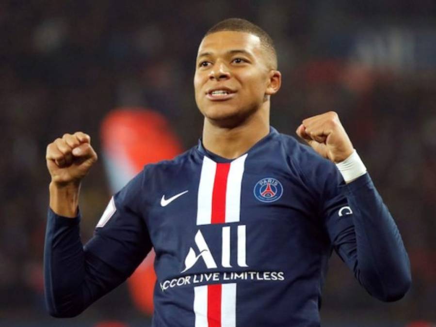 1. Kylian Mbappé - El delantero centro frances del París Saint Germain (PSG) encabeza el listado de los más valiosos con un valor de 200 millones de euros.