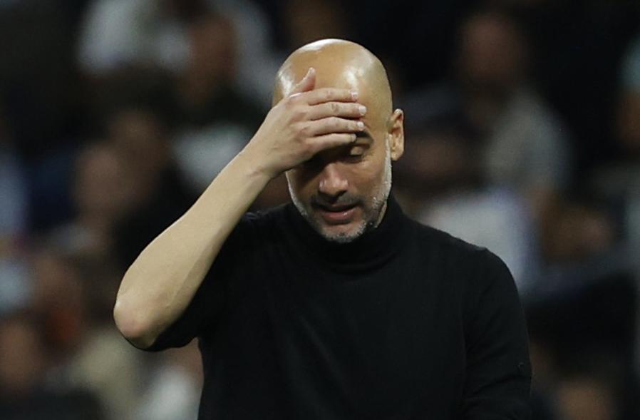 Pep Guardiola y su lamento tras sufrir la remontada ante Real Madrid.