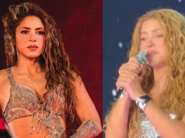 La cantante colombiana Shakira derramó lágrimas al entonar uno de sus temas durante su gira Las Mujeres Ya No Lloran World Tour.